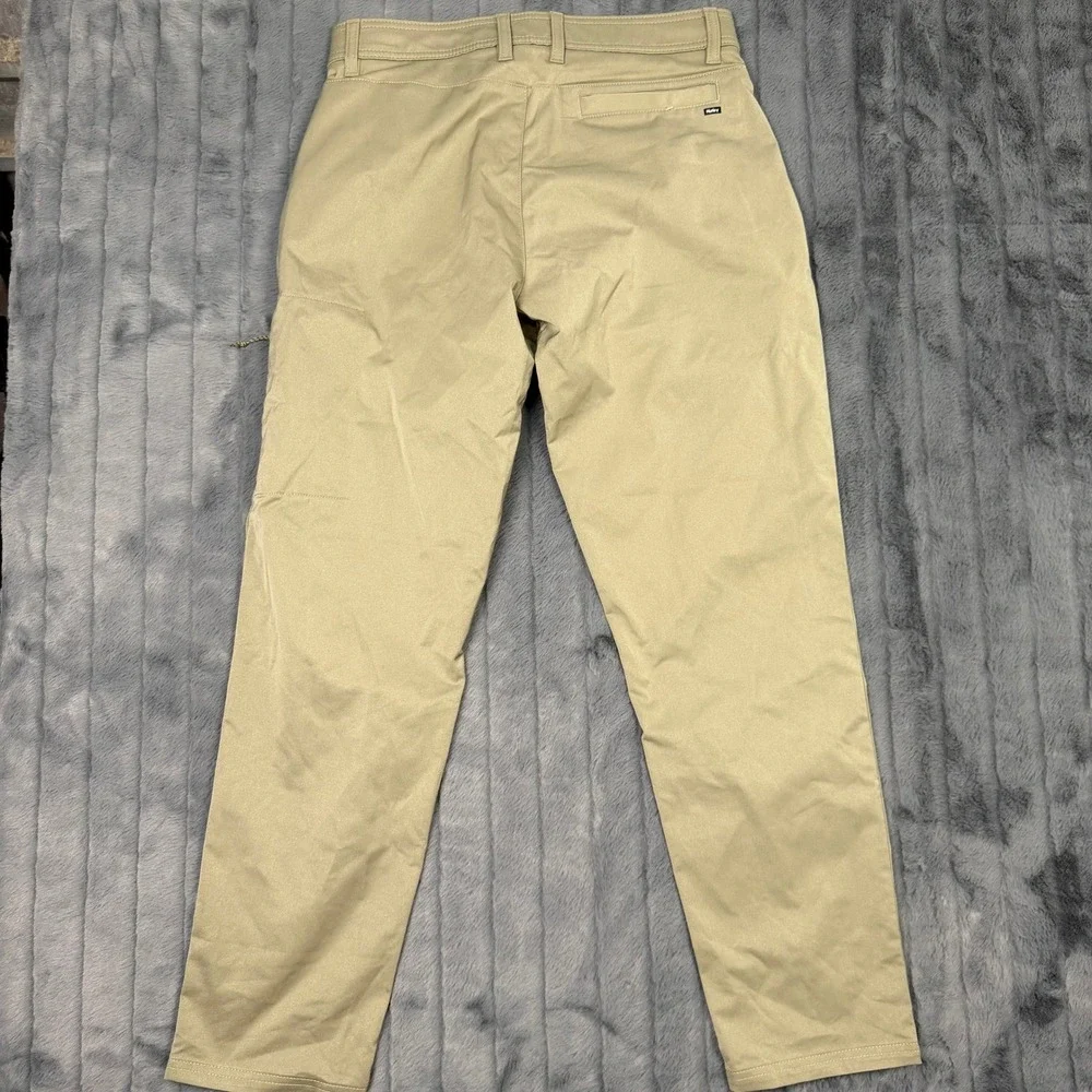 Hurley Jet Set Tech Pants Mens 32x30 Khaki Tan Straight Leg Chino HMS24-06893